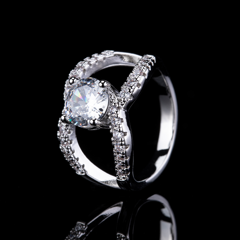 925 Sterling Silver Shiny Zirc - Streetwear Brand Rings avaliação e preço